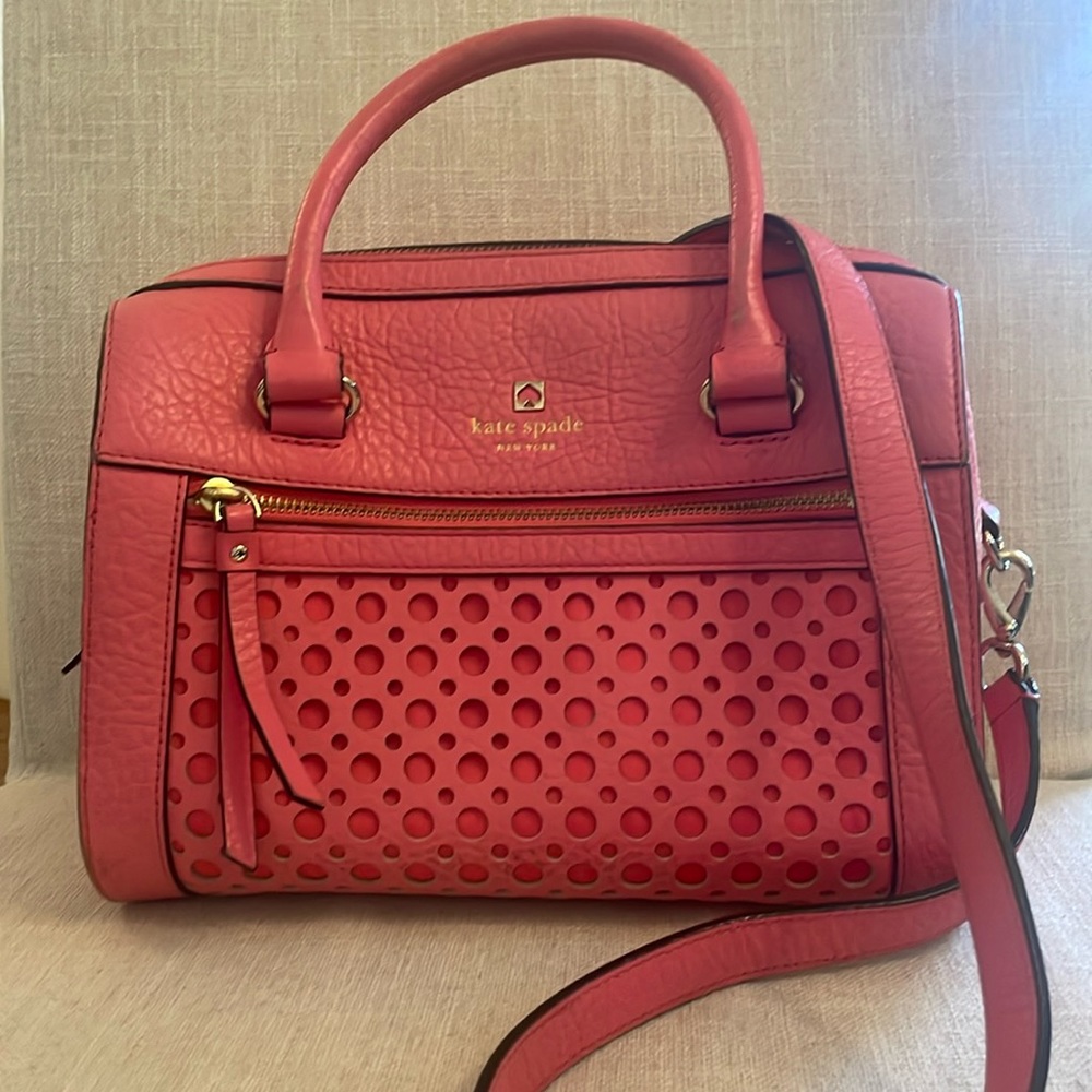 Kate Spade ♠️ Pink Crossbody Boston Bag
